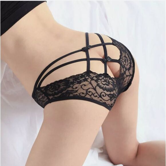 4 Pack Hot Sexy Lace Thongs V-G-string Panties - Picture 1 of 6